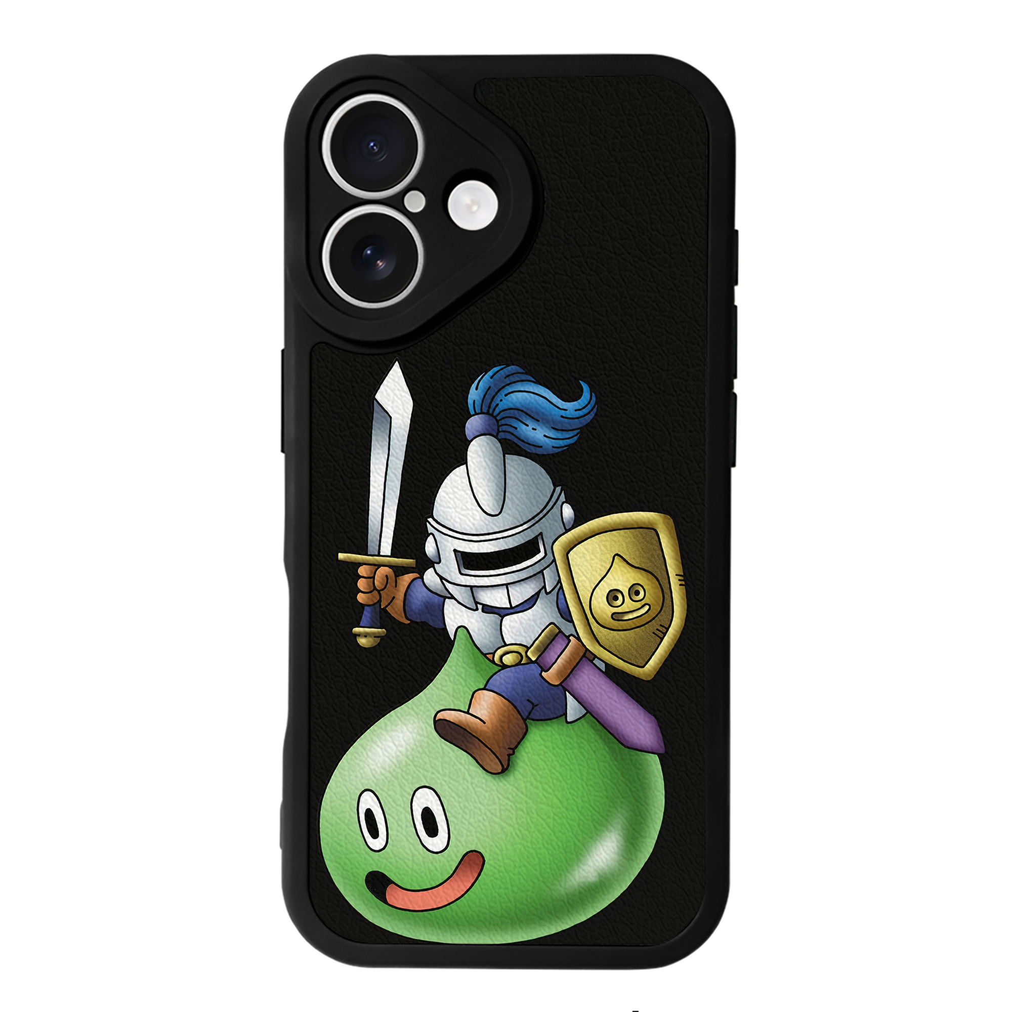（画像用） ドラゴンクエスト Doragon Kuesuto Dragon Quest 【iPhone 16シリーズ対応】シリコンスマホケース（レザー調） 材質：シリコン